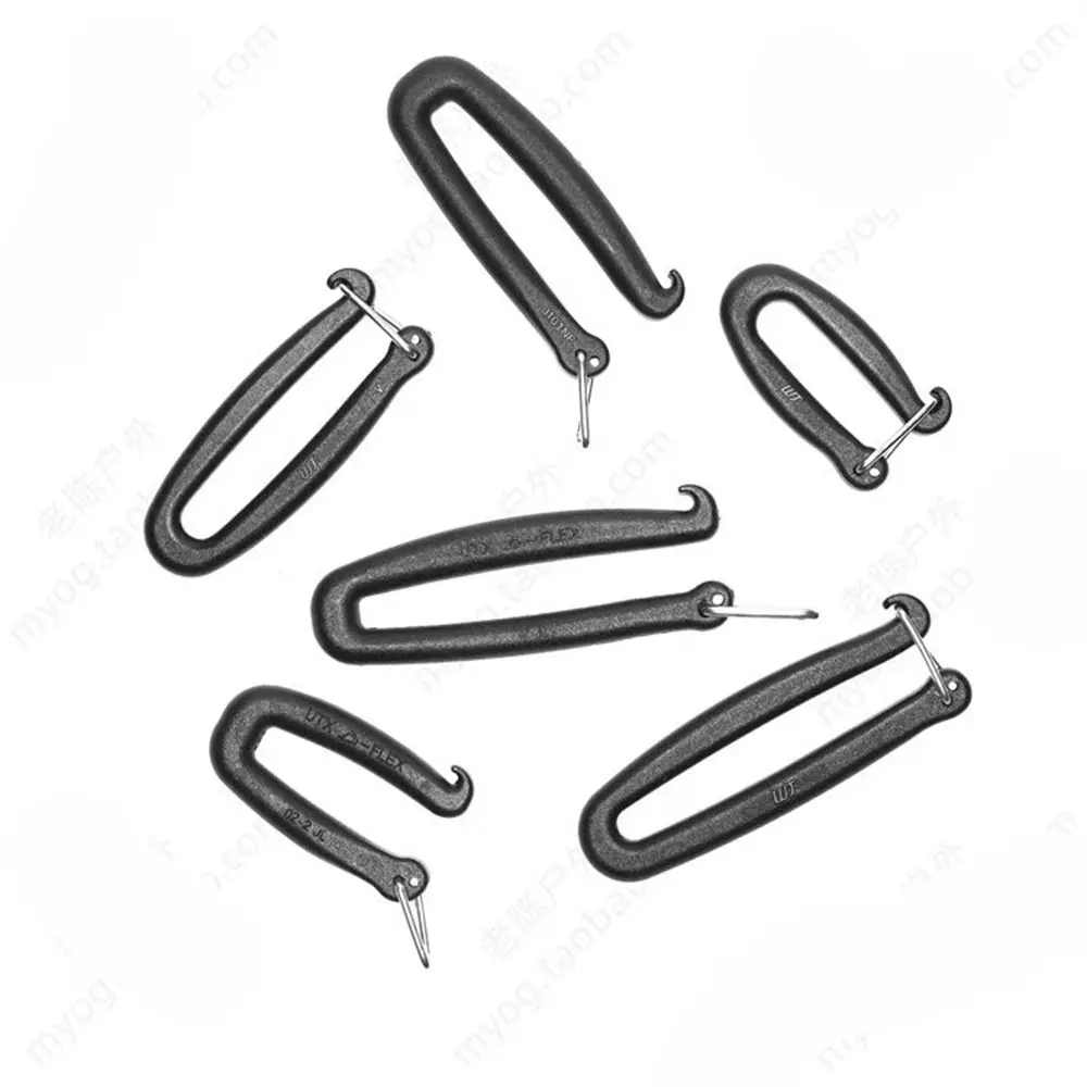 2pcs With Rotating Plastic Molle Buckles Camping Hiking Accessories Plastic Webbing Buckles Black Adjust Keeper Outdoor Tool - Image 2