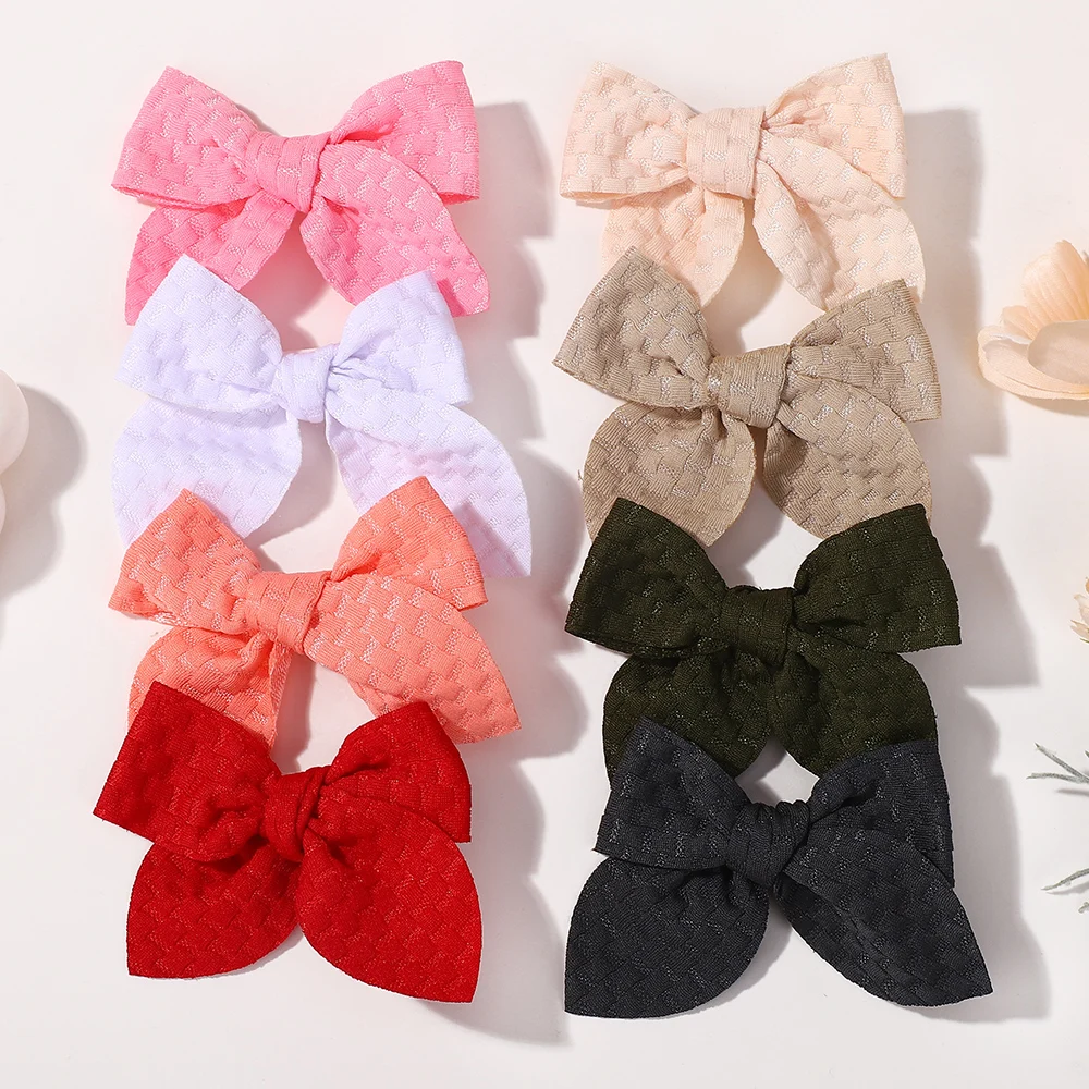 

20pcs Soft Cotton Random Color Bow Hairpin for Baby Girl Sweet Hairpin Block Delicate Hairgripe Barrettes Kawaii Accessories