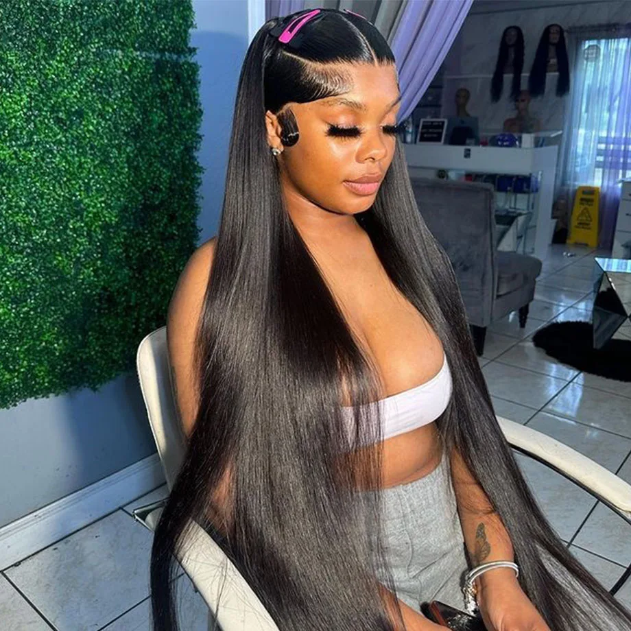 

200 Density Brazilian 13x4 Lace Front Wig For Women 30 34 Inch Bone Straight Remy Transparent 13x6 Lace Frontal Human Hair Wigs