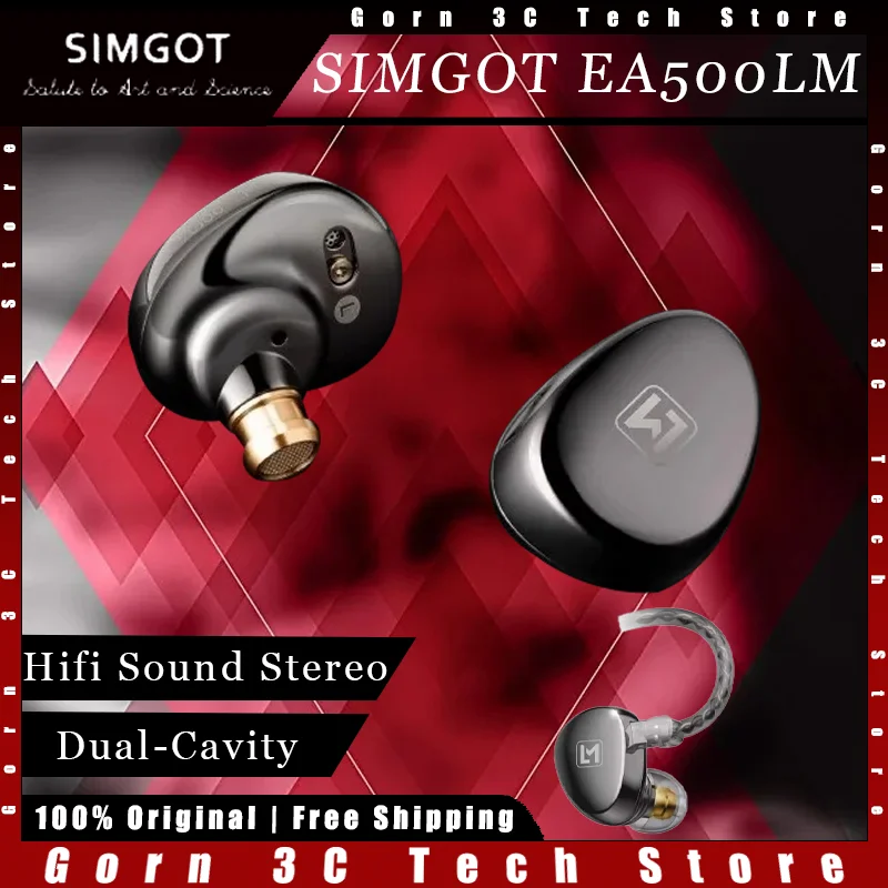 

SIMGOT EA500LM Music Earphones Wired In-ear Hifi Sound Stereo High Resolution Dual-Cavity Customized Gaming Earset Pc Accessory