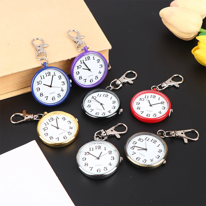 Pocket Watches Nurse Pocket Watch Keychain Fob Clock with Battery Doctor  Vintage Watch Gift·