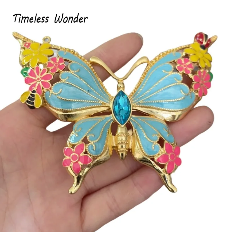 

Timeless Wonder Fancy Enamel Butterfly Brooch Pins for Women Designer Jewelry Runway Top Gift Goth Trendy Vintage Mix 5288