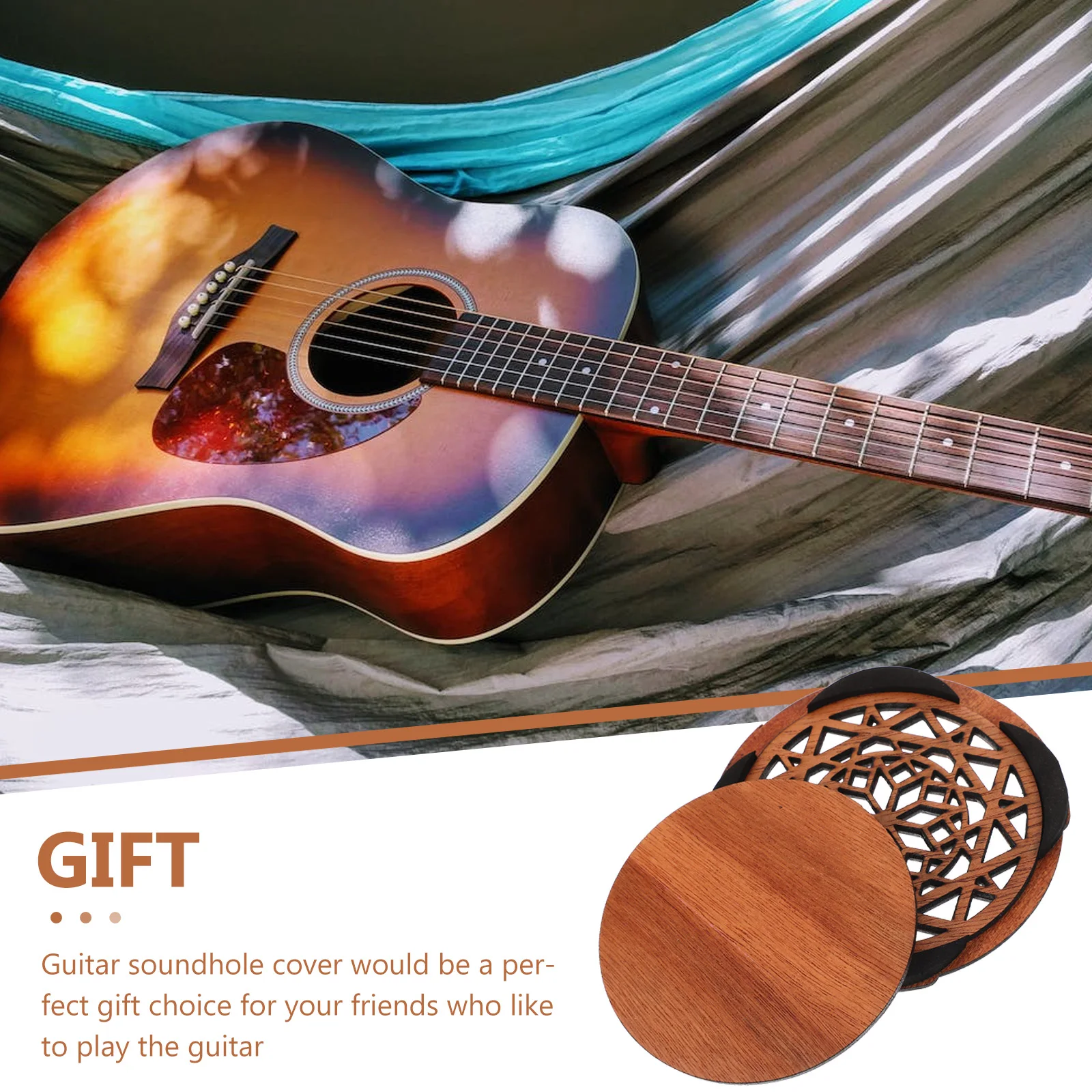 

Sound Hole Guitar Soundproofing Acoustic Cover Feedback Buster for Solid Wood Reducer Soundhole Plug Dampener