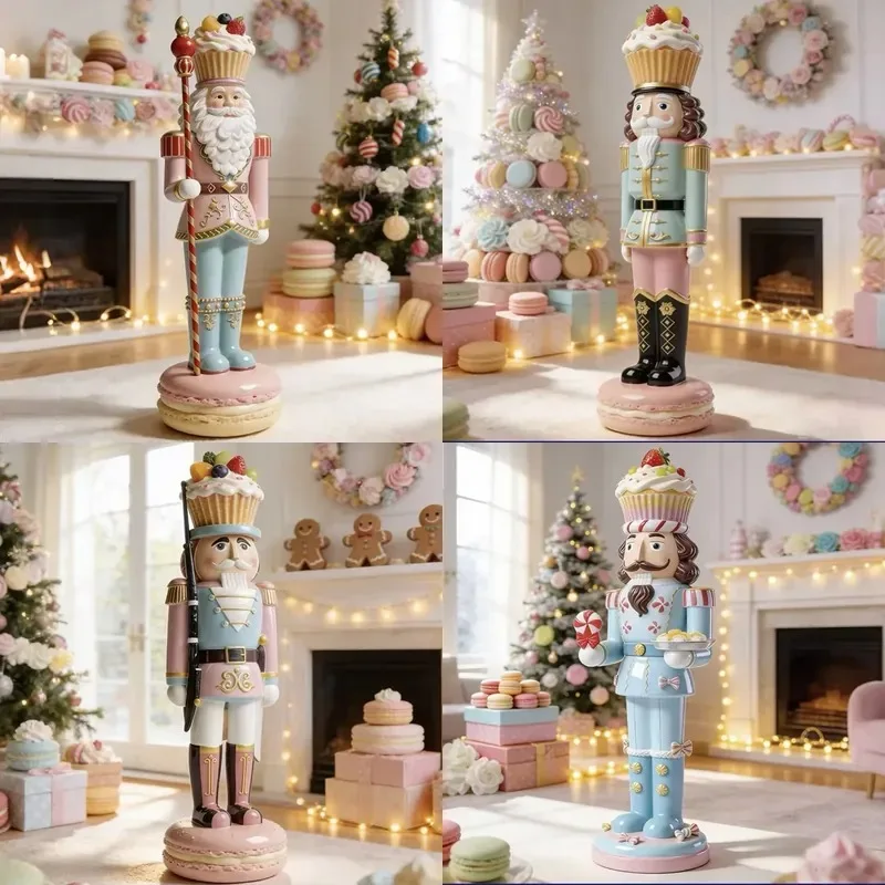 6ft Large Fiberglass Nutcracker Statue Outdoor Commercial Christmas Sculpture Figure Model for Sale