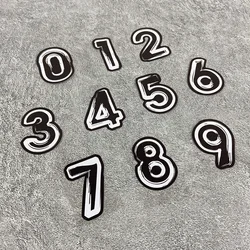 1PC 0123456789 Black Number Motorcycle Stickers Waterproof Motorbike Fuel Tank Helmet Electric Scooter Car Window Vinyl Decals