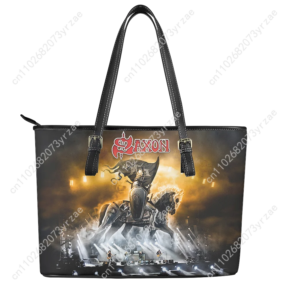 Saxon Band Handbag Womens Mens Personalized Tote Bag Fashion Shoulder Bag Business Commuter Leather Purse Custom Made Print Bags