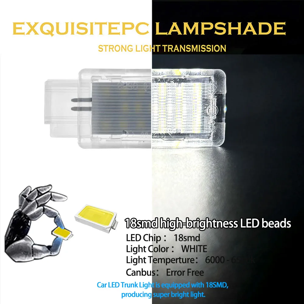 Car Rear Trunk Cargo Lamps For Buick LaCrosse 2017-2019 LED Luggage Compartment Lights Assembly OEM# 13503059 Plug and Play