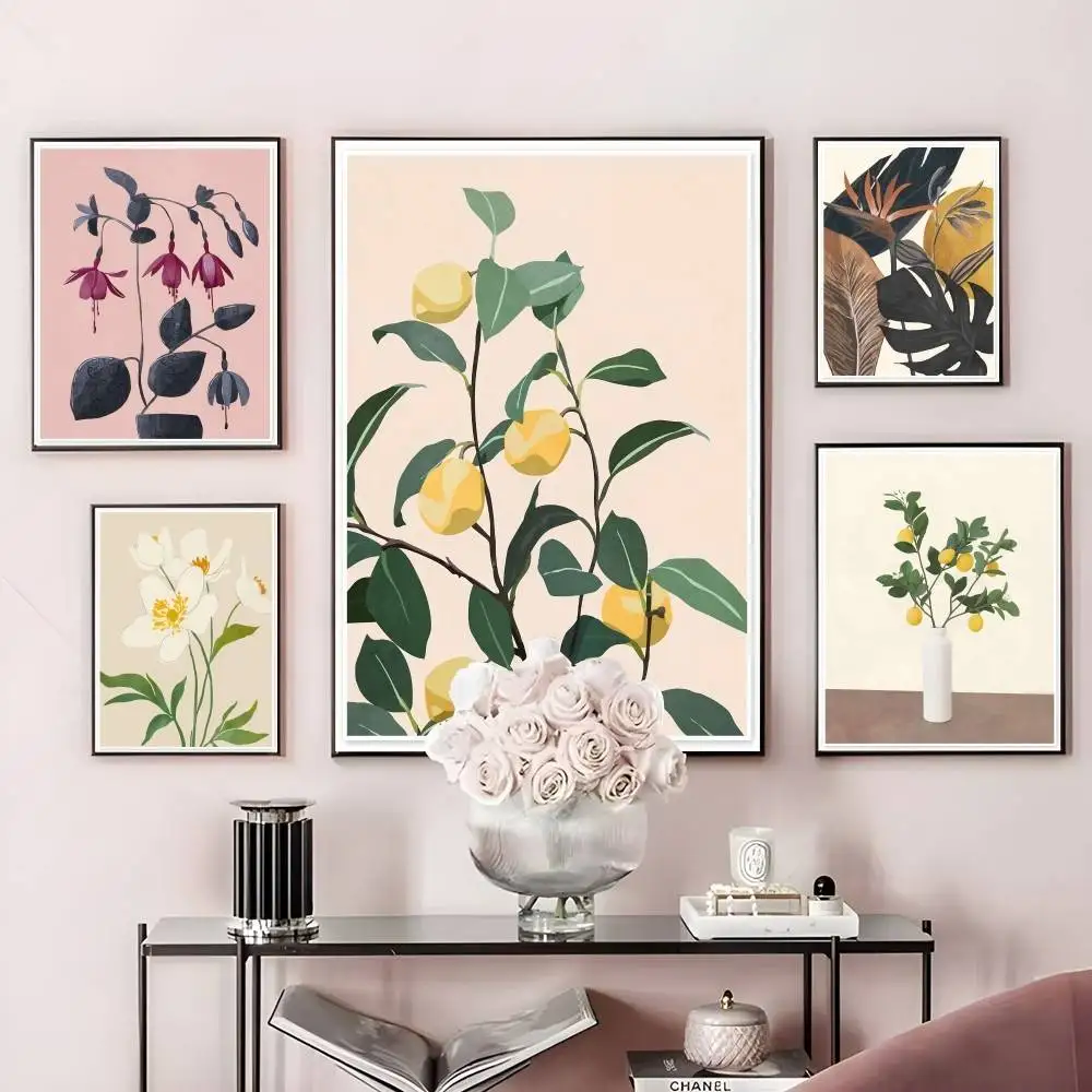 

INS Flower B-BrankaS Poster Home Living Bed Room Bar Hallway Sticky Wall Art Printing Waterproof Aesthetic Decor