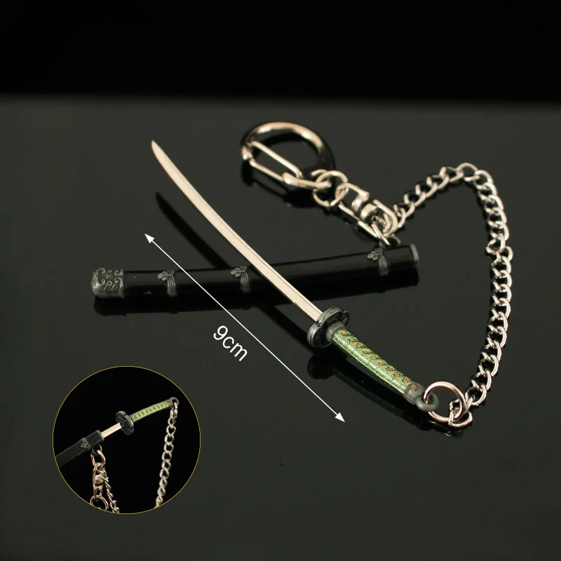 Shadowse는 Twicea 미니 치명적인 블레이드 Scabbard 칼 모델 합금 주변 펜던트 장식 키 체인 소품 Collectible Gifts를 죽입니다.