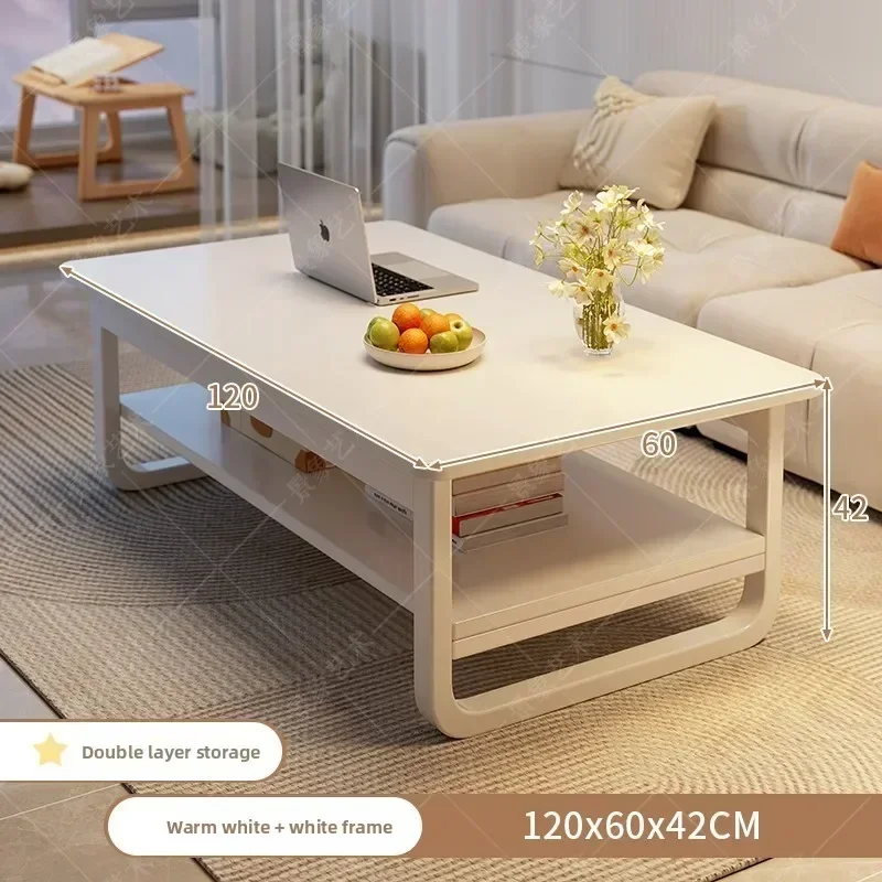Multi-functional Coffee table small apartment living room sofa next to the balcony tea table rectangular small coffee table