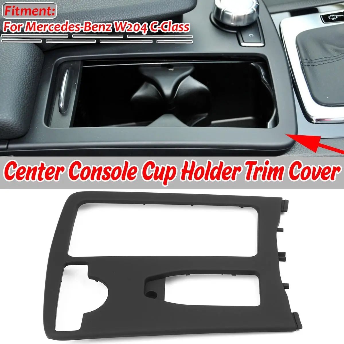 

New Car Drink Cup Holder Center Console Cup Holder Tray Goods Storage For Mercedes For Benz W204 C-Class E Class 2046800107 9H44