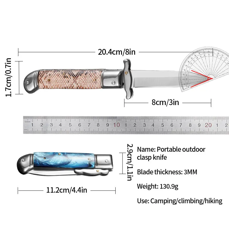 Stainless Steel Portable Folding Knife Multipurpose Edc Pocket Knife For Self Defense Box Cutter Fishing Bbq Camping Jackknife