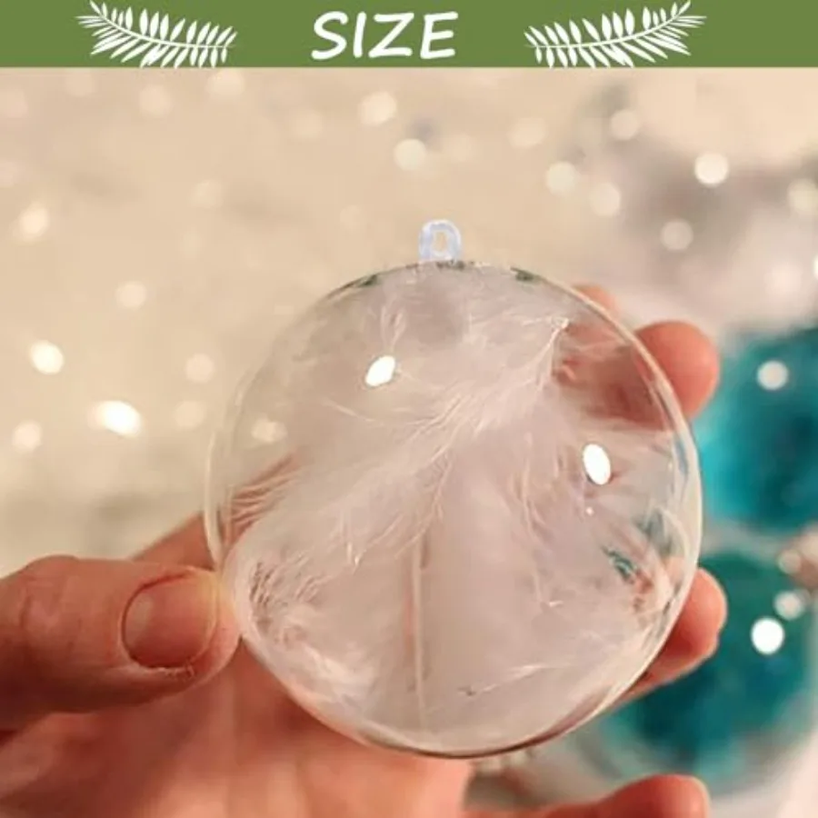 20 قطعة 80 مللي متر 3.14 بوصة كبيرة واضح الكرة الحلي مع شاتيربروف تصميم البلاستيك الشفاف DIY بها بنفسك الحرف حفل زفاف ديكور Holida #2
