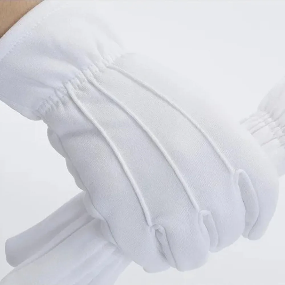 Classic White Color Formal Gloves Warm Lined Men's Fit Winter Gloves 1 Pair Butler Gloves Honor Guard