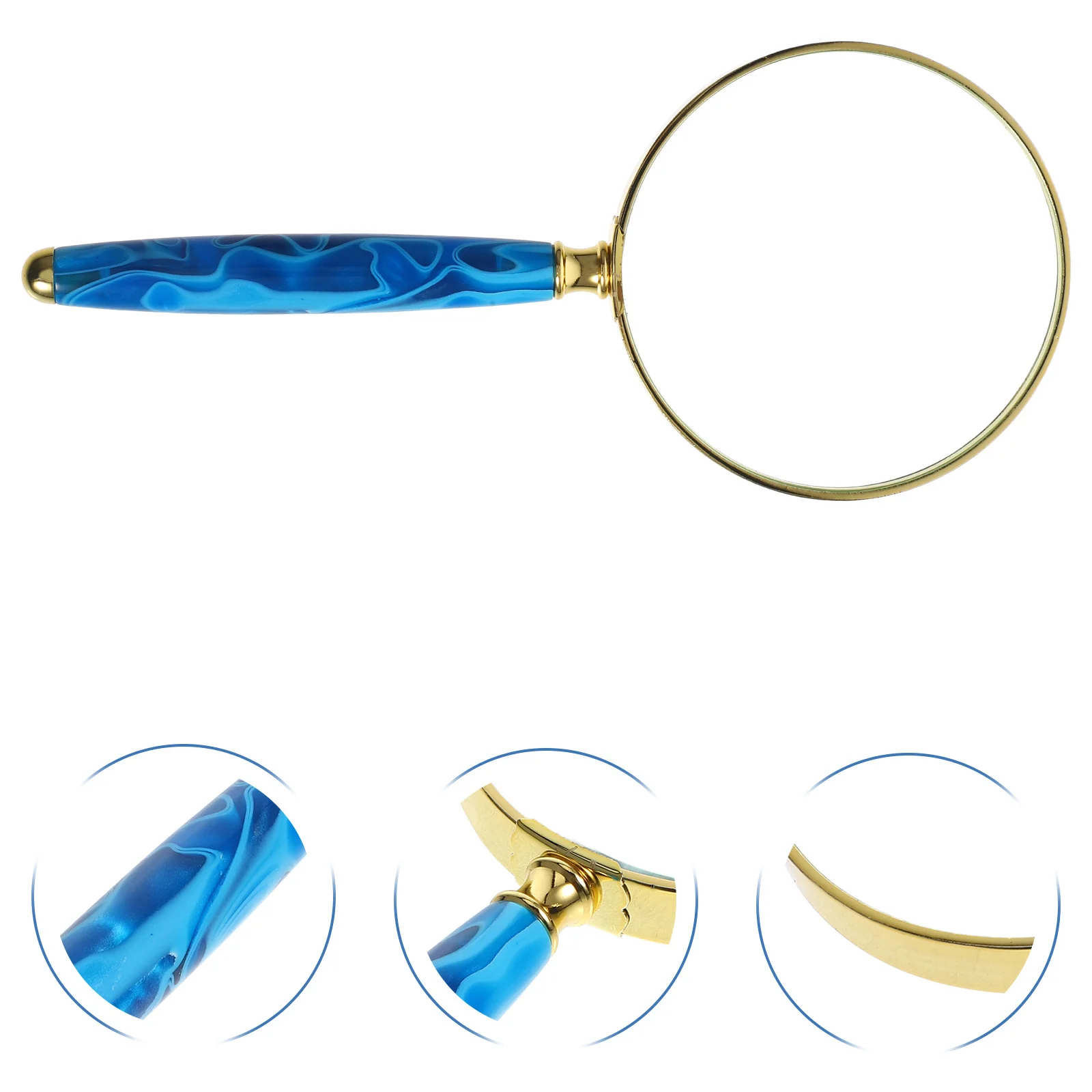 

Portable Optical Glass Magnifier Comfortable Grip Promotes Interest in Science and Nature Exploration Detective Magnifying Glass