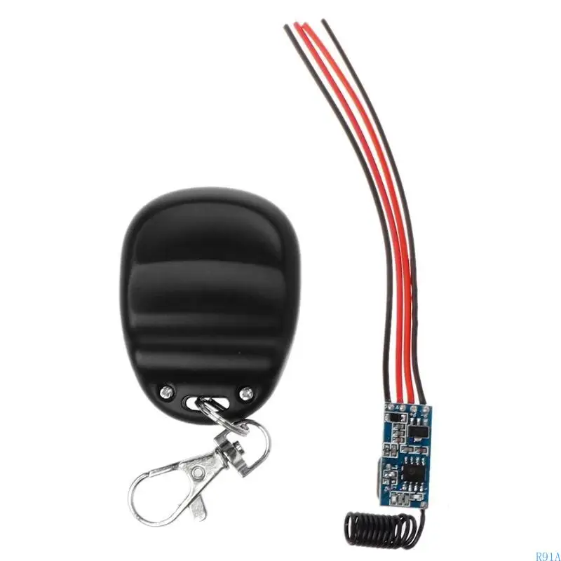 R91A DC3V 3.7V 5V 6V 7V 9V 12V 무선 원격 제어 스위치 2 버튼 수신기