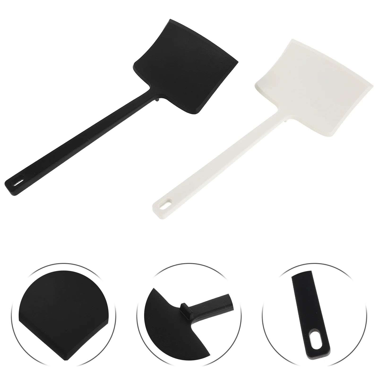 

2Pcs Silicone Pancake Spatula Turner Heat Resistant Cooking Flipping Spatula Nonstick Pan Egg Fish Burger Egg Turner