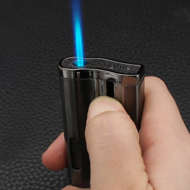 

The Latest Personalized and Creative Visual Gas Chamber Windproof Lighter Metal Men's Direct Blue Flame Cigarette Lighter