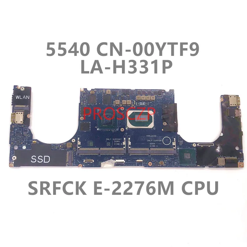 

CN-00YTF9 00YTF9 0YTF9 For DELL 5540 M5540 Laptop Motherboard LA-H331P With SRFCK E-2276M CPU N19P-Q3-A1 GPU 100% Full Tested OK