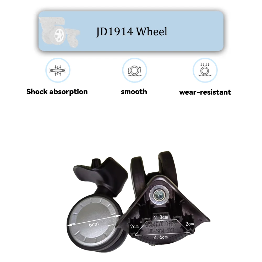 

JD1914 Universal Wheel Replacement Suitcase Silent Smooth Convenient Shock Absorbing Rotating Accessories Caster Roller Wheels