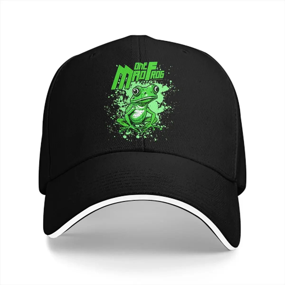 Mad Frog Baseball Caps Peaked Cap Frog Sun Shade Hats for Men Women