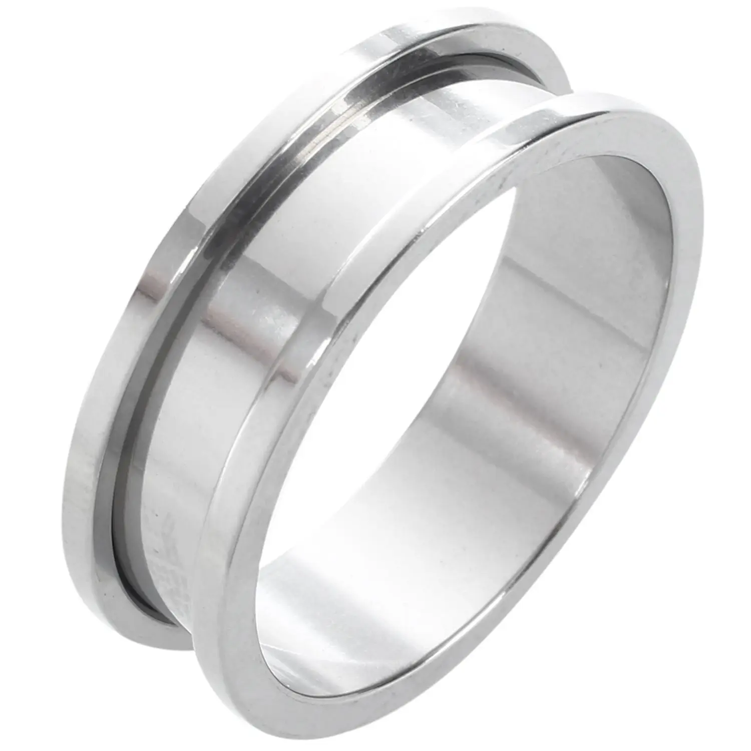 1 par de tapones para los oídos de acero inoxidable con ajuste de tornillo, anillos, túneles para carne, joyería para Piercing, Color acero, 22mm