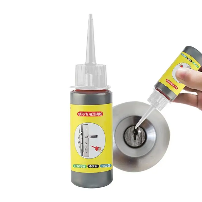 60ml Lock cylinder lubricant with No Stains Power Fast Acting Graphite Lube for Keys Car Locks Bearings Door Guides