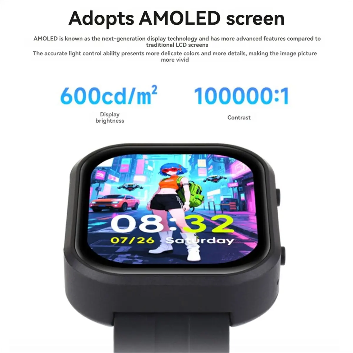 L77A  - 2.06-Inch Watch Development Board AMOLED Touch Screen AI Xiaozhi FT3168 Capacitive Touch Chip