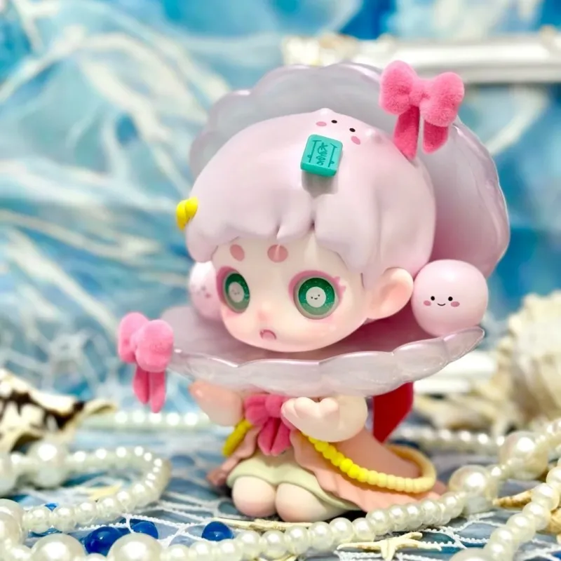 شبح كينو الحقيقي على سلسلة نسيم البحر ثلاثة أجيال من الصندوق العمياء ألعاب يدوية الصنع دمية لطيفة هدية زينة لسطح المكتب