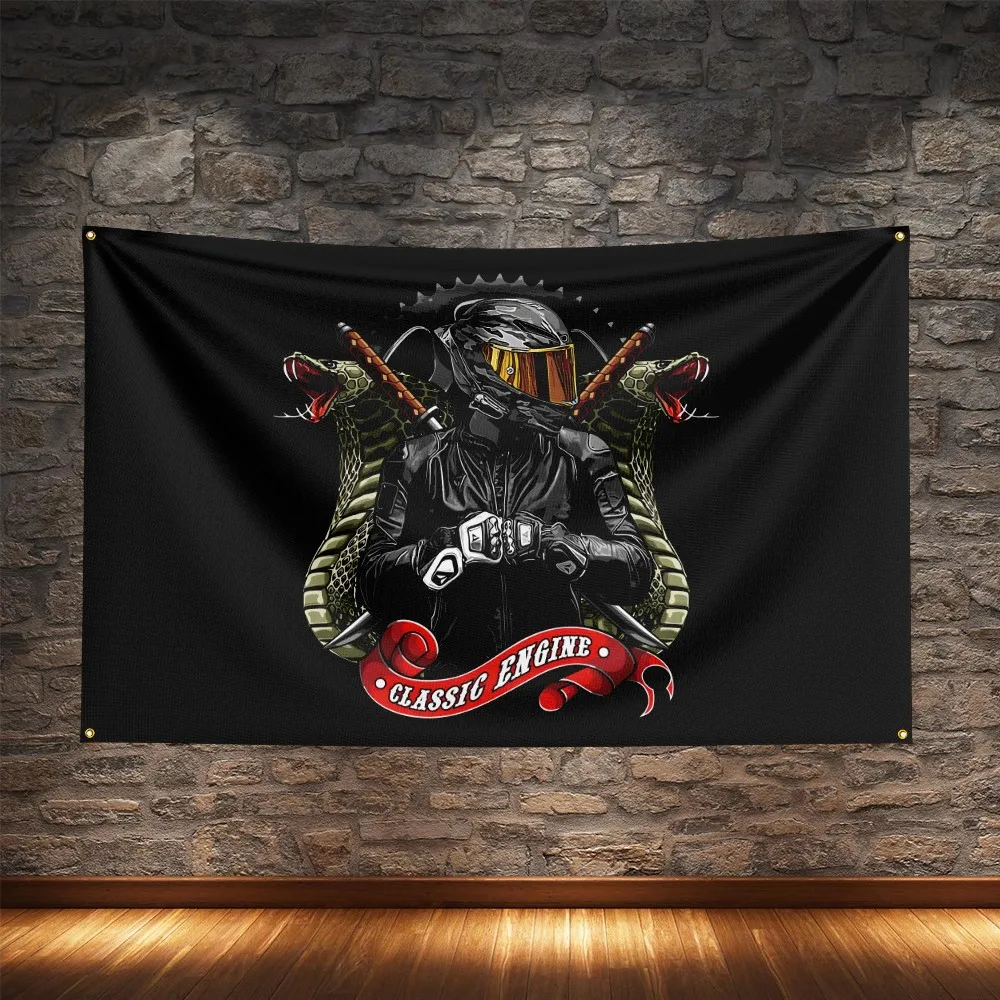 Free Life Ride Motorcycle Club Flag Polyester Digital Printing Moto Banner For Decoration - Image 2