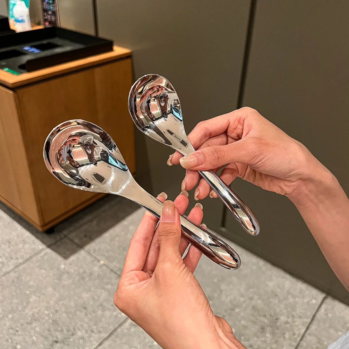 4 قطعة 316 sendok تناول الفولاذ المقاوم للصدأ هاودام تناول الطعام إندوك mendalam anak-anak ميني ببر إرسوك بولات #4