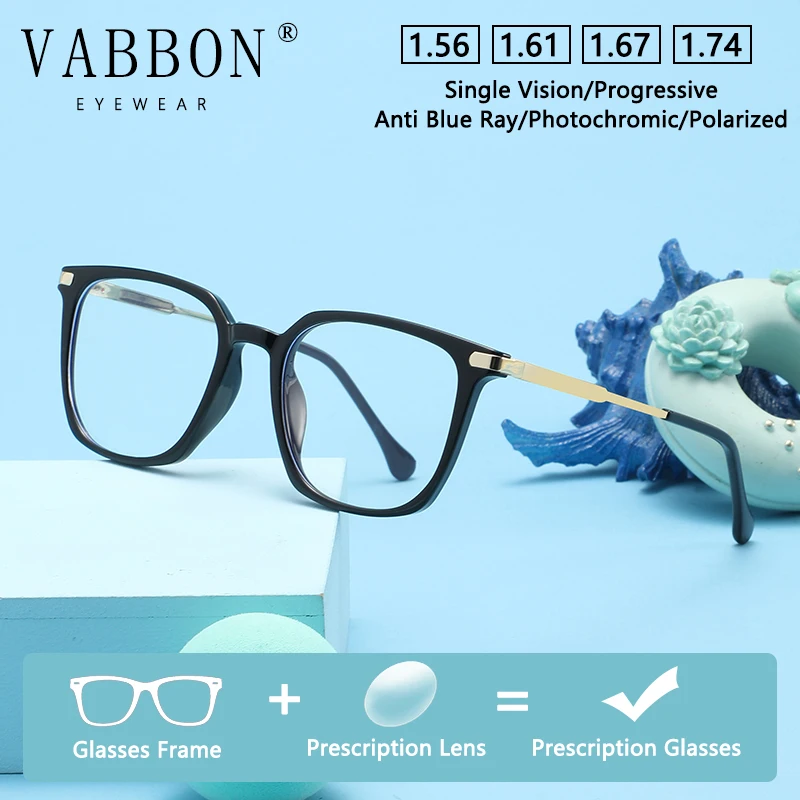 

Сверхлегкие очки Vabbon с защитой от синего света, детские очки для близорукости Tr для мальчиков и девочек могут быть оснащены фотохромными очками по рецепту 2023-36
