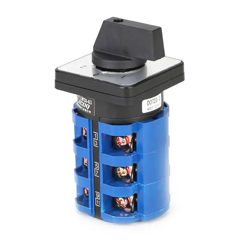 Easy Use LW26-63/3 Universal Change-Overswitch Electric Motor Reversing Cam Switch Rotary Selector 380V 63A