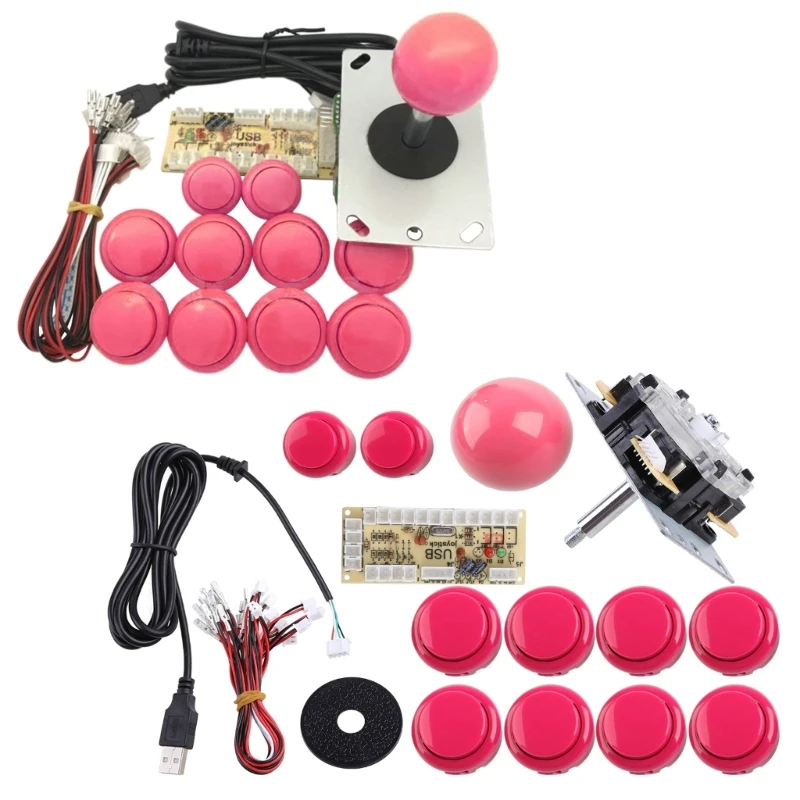 F1FD Pins Joystick SANWA Push Button Delay USB Board Wire Set For PC Raspberry P