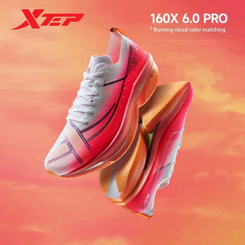 Xtep 160X 6,0 PRO спортивная обувь для мужчин 2024 Чемпион гоночный Карбон беговые кроссовки Профессиональный марафон 975119110003