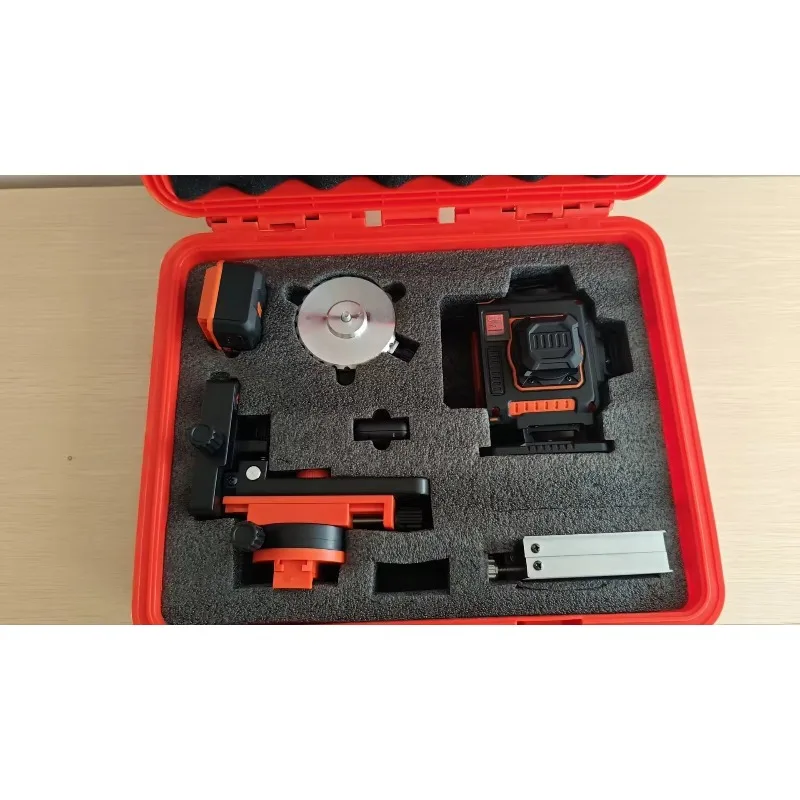 المهنية 360 °   ثلاثية الأبعاد 12 خط عالية الجودة مستوى الليزر متر أداة قياس البناء الهندسية ذاتية التسوية