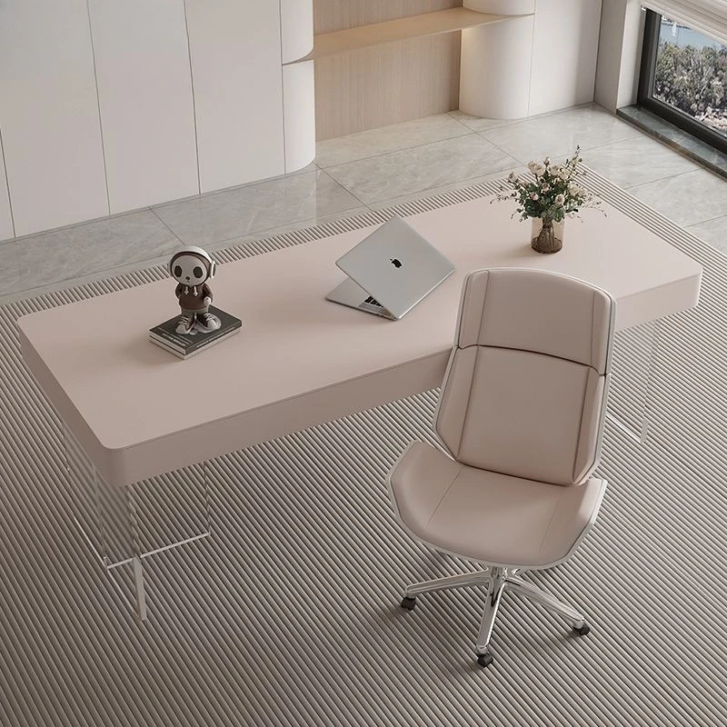 Home bedroom study workbench desk rock slab desk cream wind