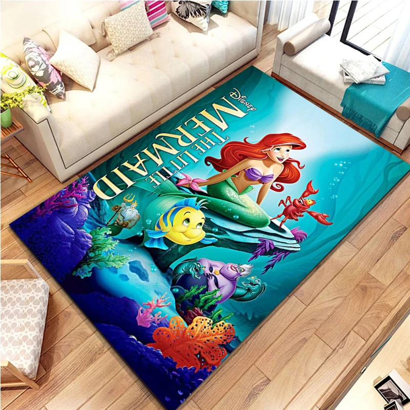 Disney The Little Mermaid 3D tappeti per grandi aree tappeto per la casa soggiorno camera da letto divano zerbino decorazione antiscivolo tappetini