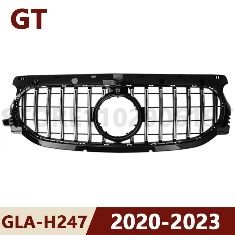 for H247 2020-2023 GLA-Class Mercedes Benz GLA180 GLA200 GLA250  GLA45 AMG GT Style Upper Bumper Hood Mesh Front Grill Grille