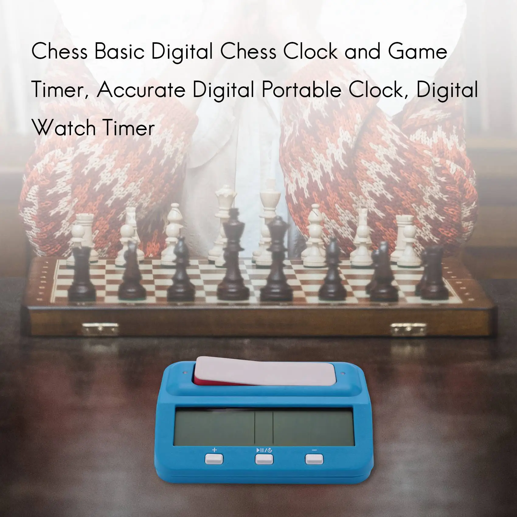 ساعة شطرنج رقمية أساسية A61P ومؤقت ألعاب، ساعة رقمية محمولة دقيقة، مؤقت ساعة رقمية