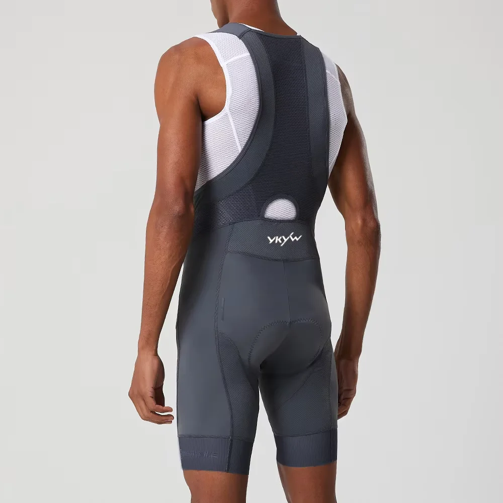 YKYWBIKE Herren-Radtrikot-Shorts für den Sommer 7H Paris HP Gepolsterte Elastische Atmungsaktive Rennrad-Fahrrad-Trägerhose – Detail 25