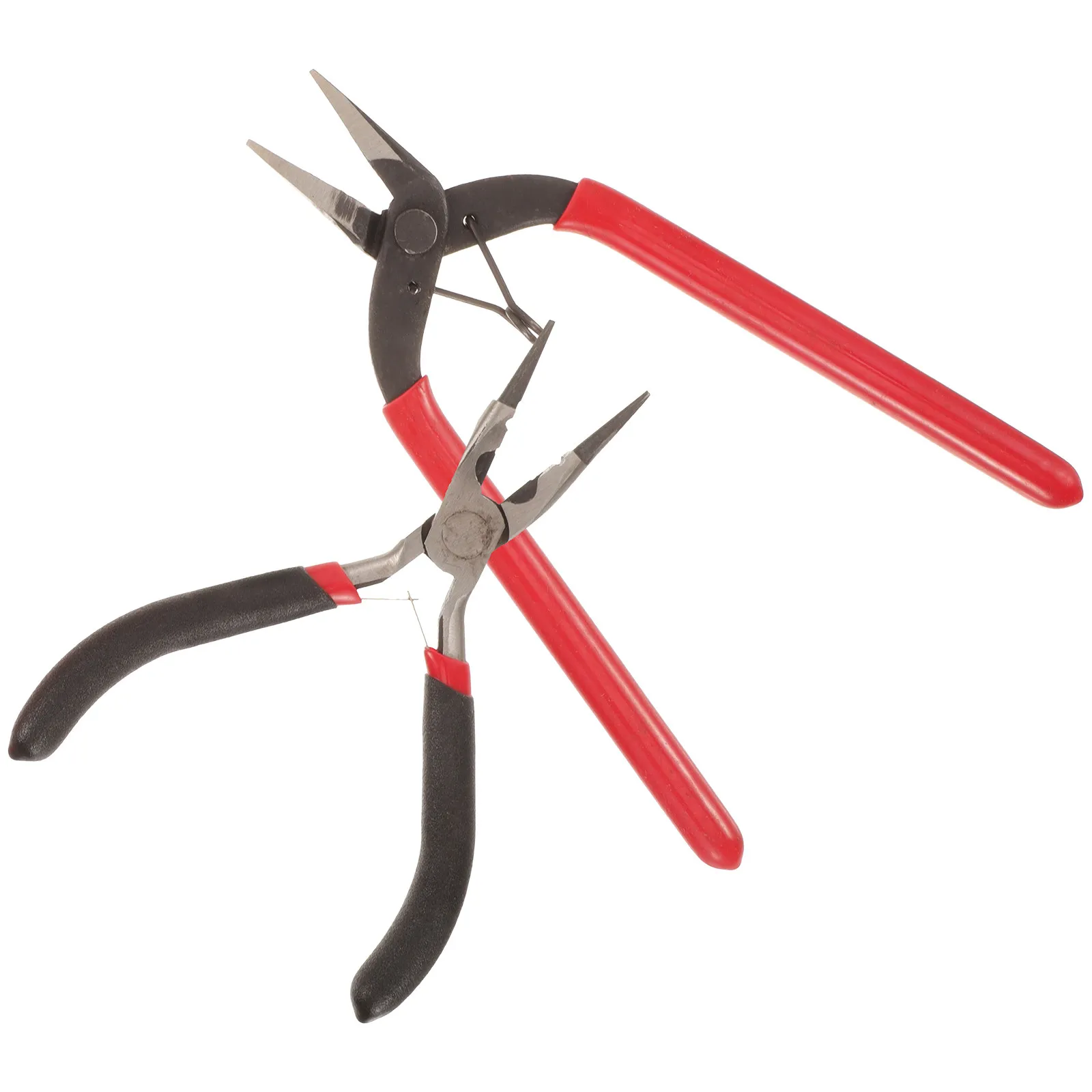 

2Pcs Round Nose and Flat Nose Jewelry Pliers Multi Functional Carbon Steel Pliers Set for DIY Jewelry Making Wire Cutting