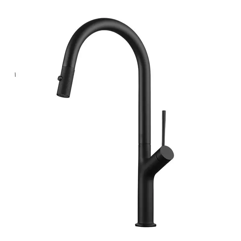

Matt Black Pull Down Kitchen Faucet - Modern Design, Easy to Use, Dual Function Spray