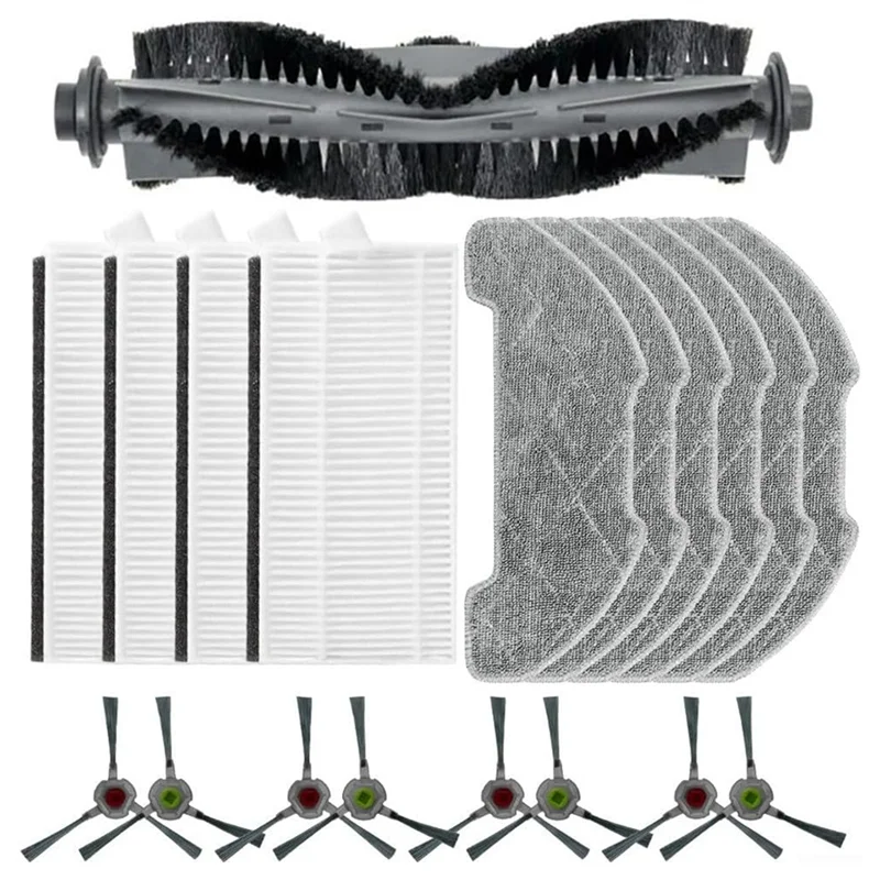 A01V-For Airrobo P30 جهاز آلي لتنظيف الأتربة فرشاة جانبية رئيسية فلتر Hepa ممسحة قماش الملحقات