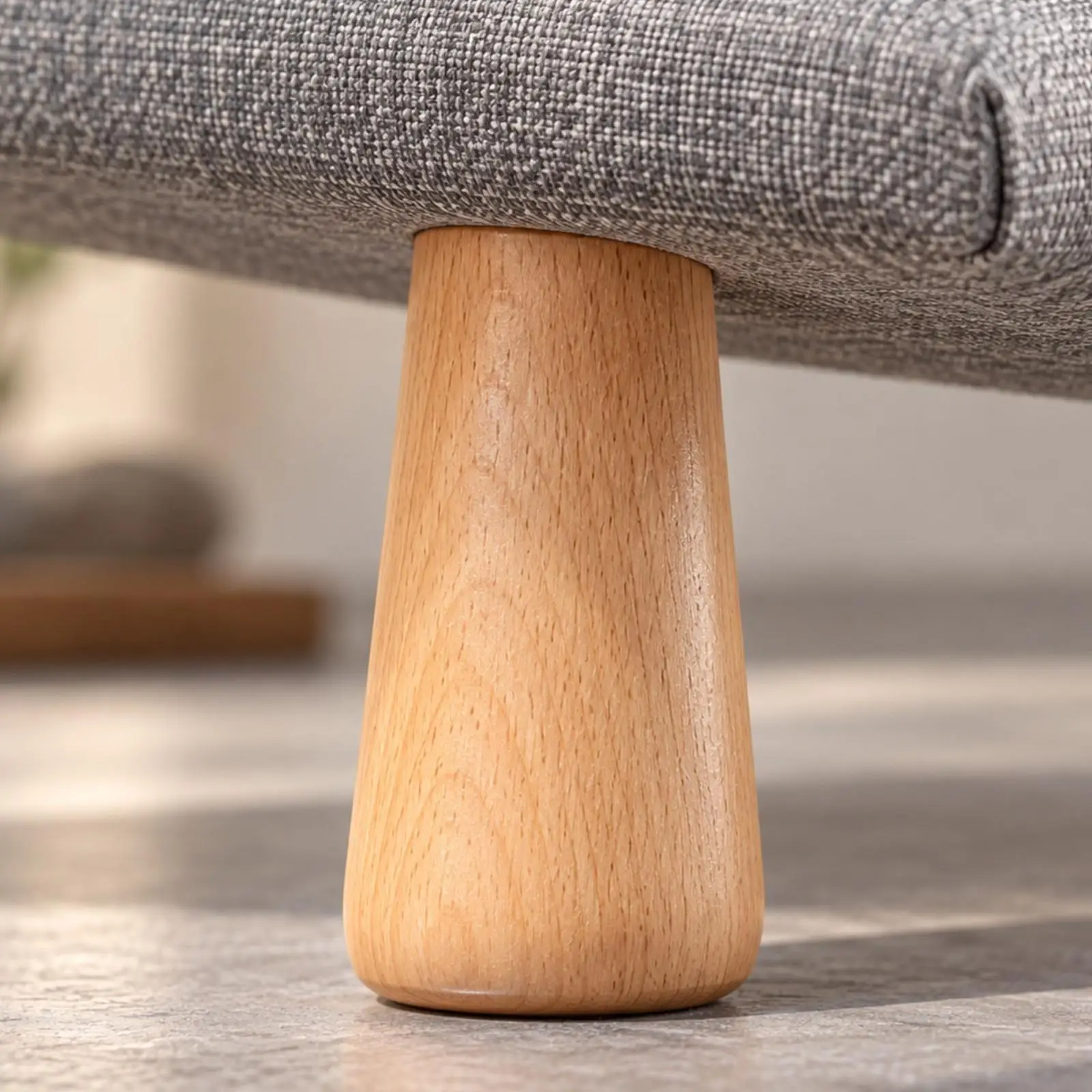 Compact Upholstered Kneeling Stool Single Wooden Leg Design Stool for Meditation Corner Home Studio
