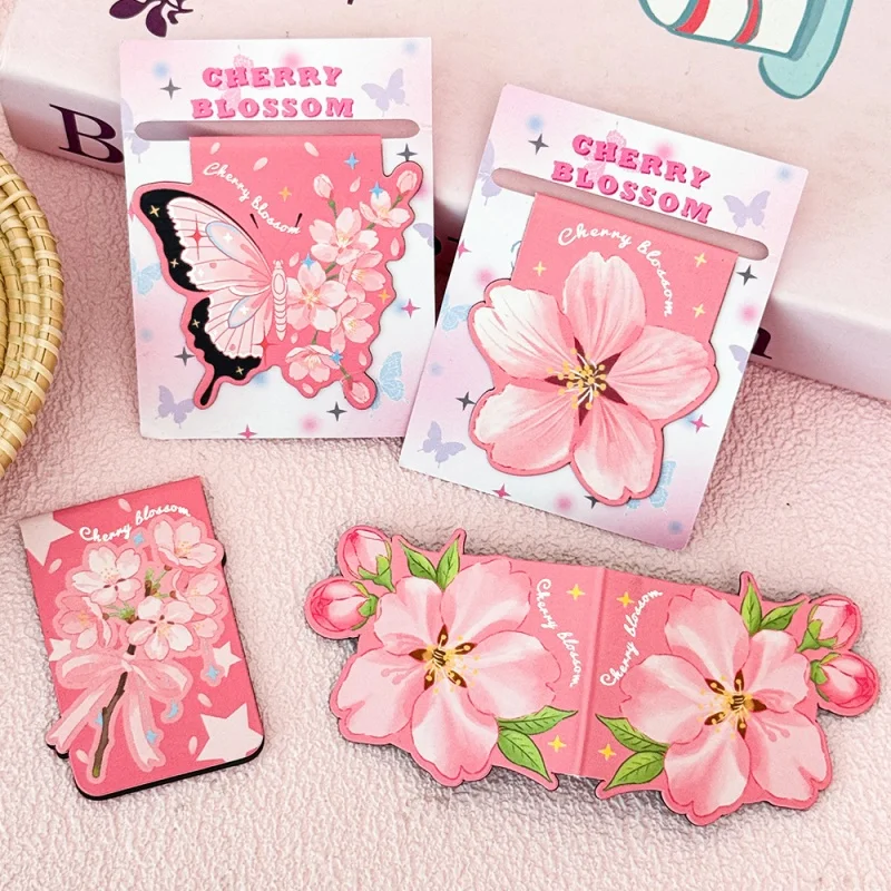 40pcs/lot Creative Sakura Butterfly Magnetic Bookmark Cute Book Mark For Books School Office Supplies Stationery Gift