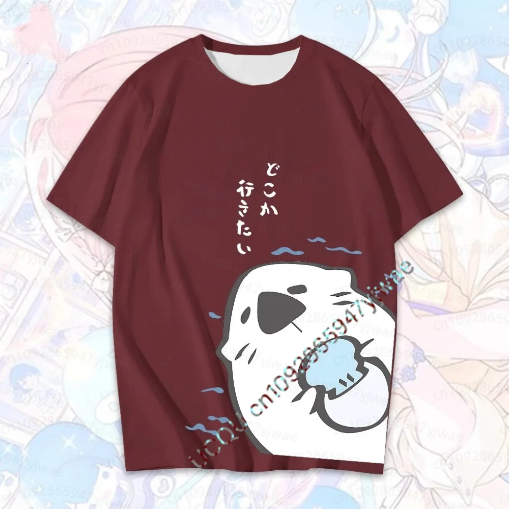 2026 Anime Project Sekai Hanasato Minori Otter Shirt Cosplay Tee Costume Women Cute Girl Tops Uniform Women KIDS ADULT  T-Shirts