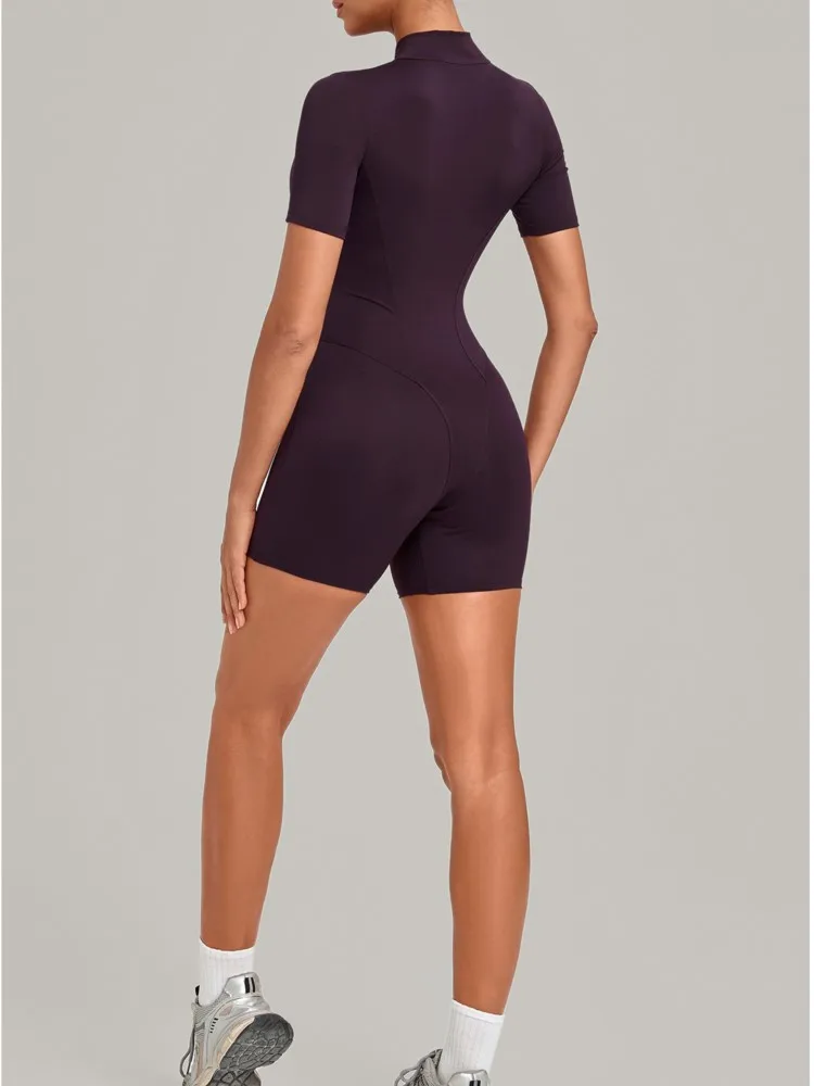 1PCS Yoga Gym Rompers Jumpsuits Women Sports Overalls Active Wear Fitness Clothing Workout Clothes Women Short Playsuits Outfits