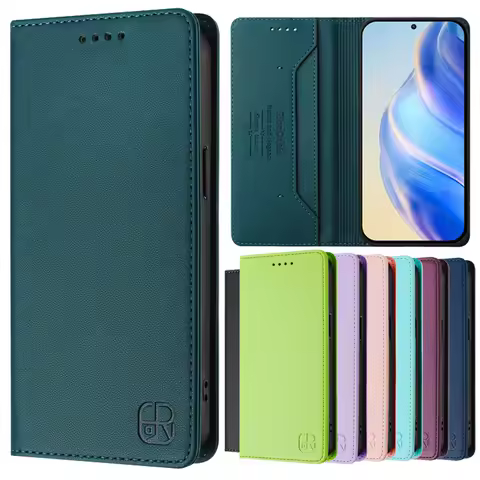 Luxury Anti-thef Wallet Flip Cover Phone Case For Xiaomi Poco X3 NFC GT F3 M3 Pro 5G Leather Cases Magnet Solid color Coque 2025