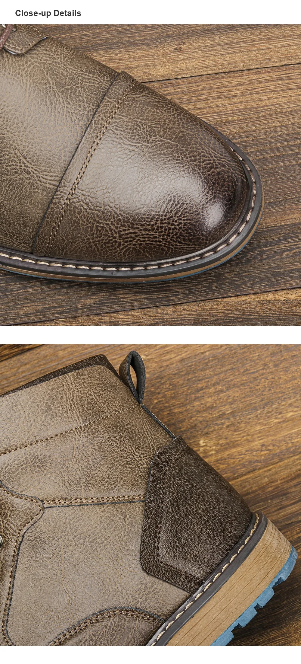 Lederstiefel 2026 Retro Marke Komfortable Modische Freizeitstiefel aus Leder # KD615 – Detail 4
